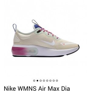 Nike air sneakers, worn once inside